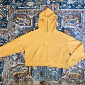 H&M Gold Cropped Hoodie